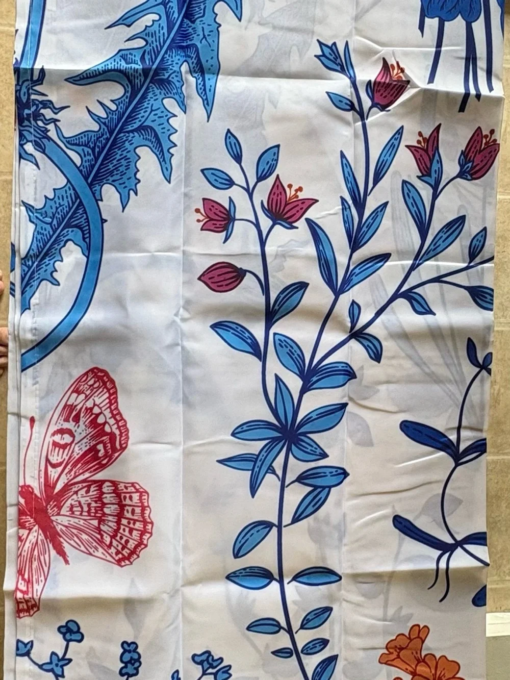 Floral & Butterfly Print Bathroom Set